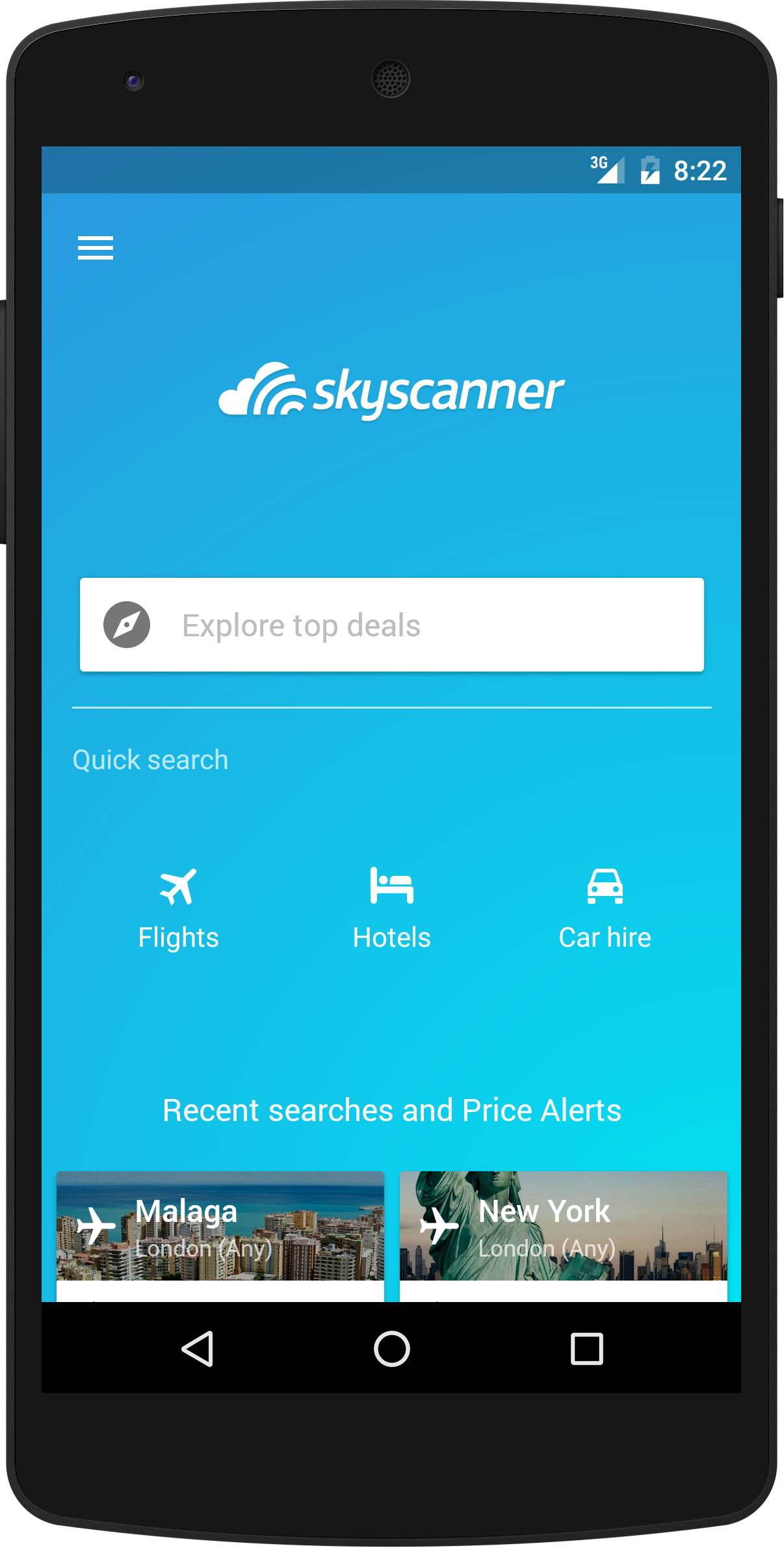 skyscanner travel app